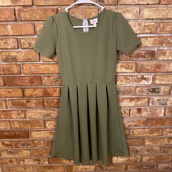 LuLaRoe Asymmetrical zip up dress with puffy sleeves size XS - Picture 5 of 8